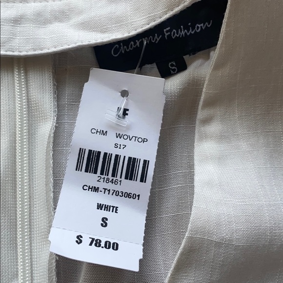 LF Side Ring Detail White Crop Top Small - Picture 2 of 4